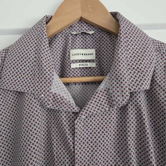 Lucky Brand Men's Large Classic Stretch Patterned Shirt - Picture 3 of 12